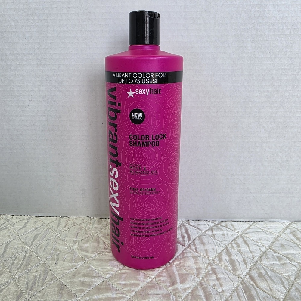 Sexy Hair Color Lock Shampoo 33.8 OZ w/Rose & Almond oil